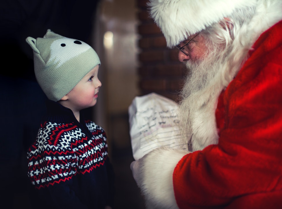 Santa reading his list 